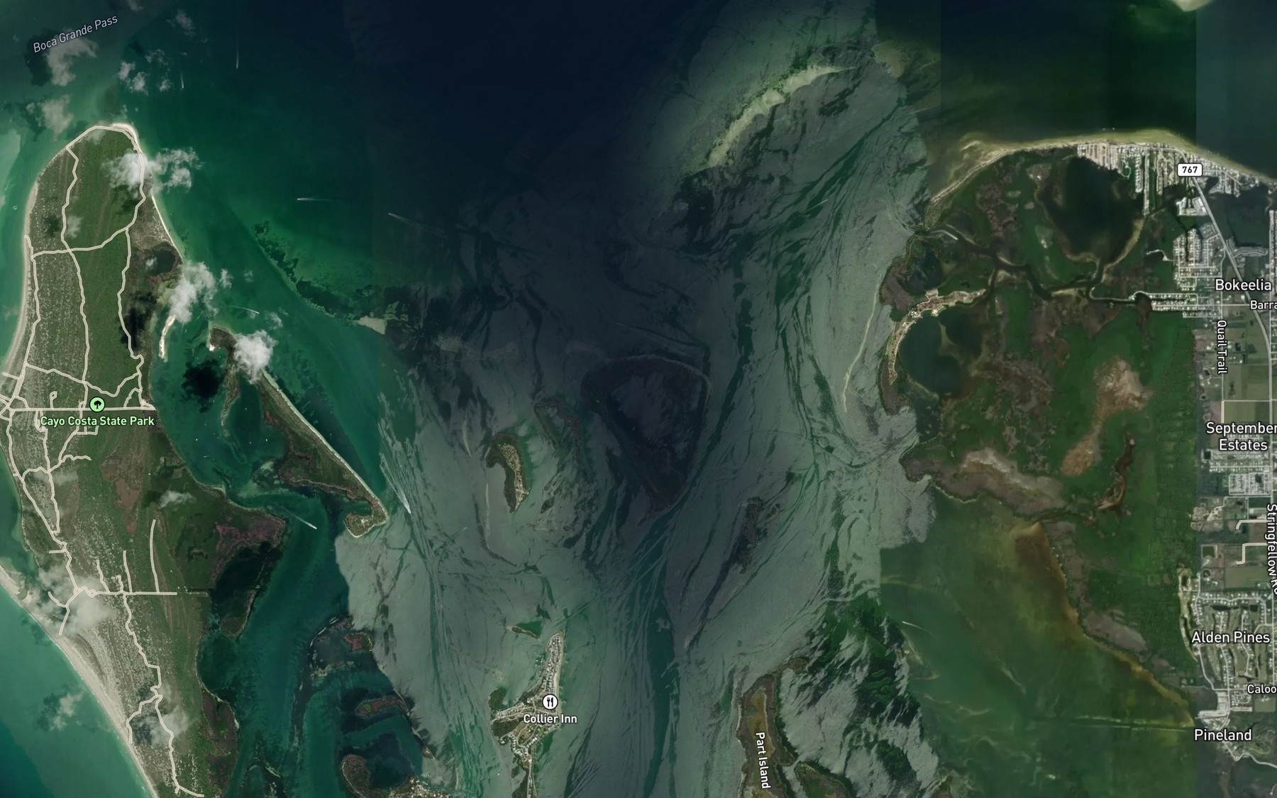 Satellite map of the Old Tom Bayou