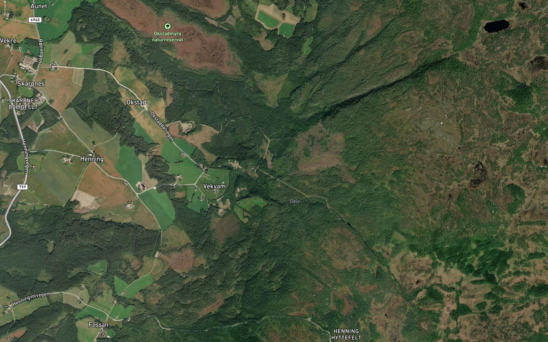 Satellite map of the Olabekken
