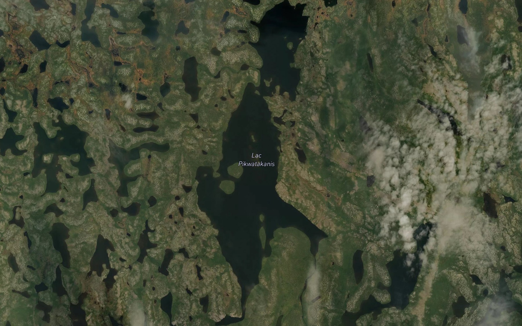 Satellite map of the Lac Pikwatakanis