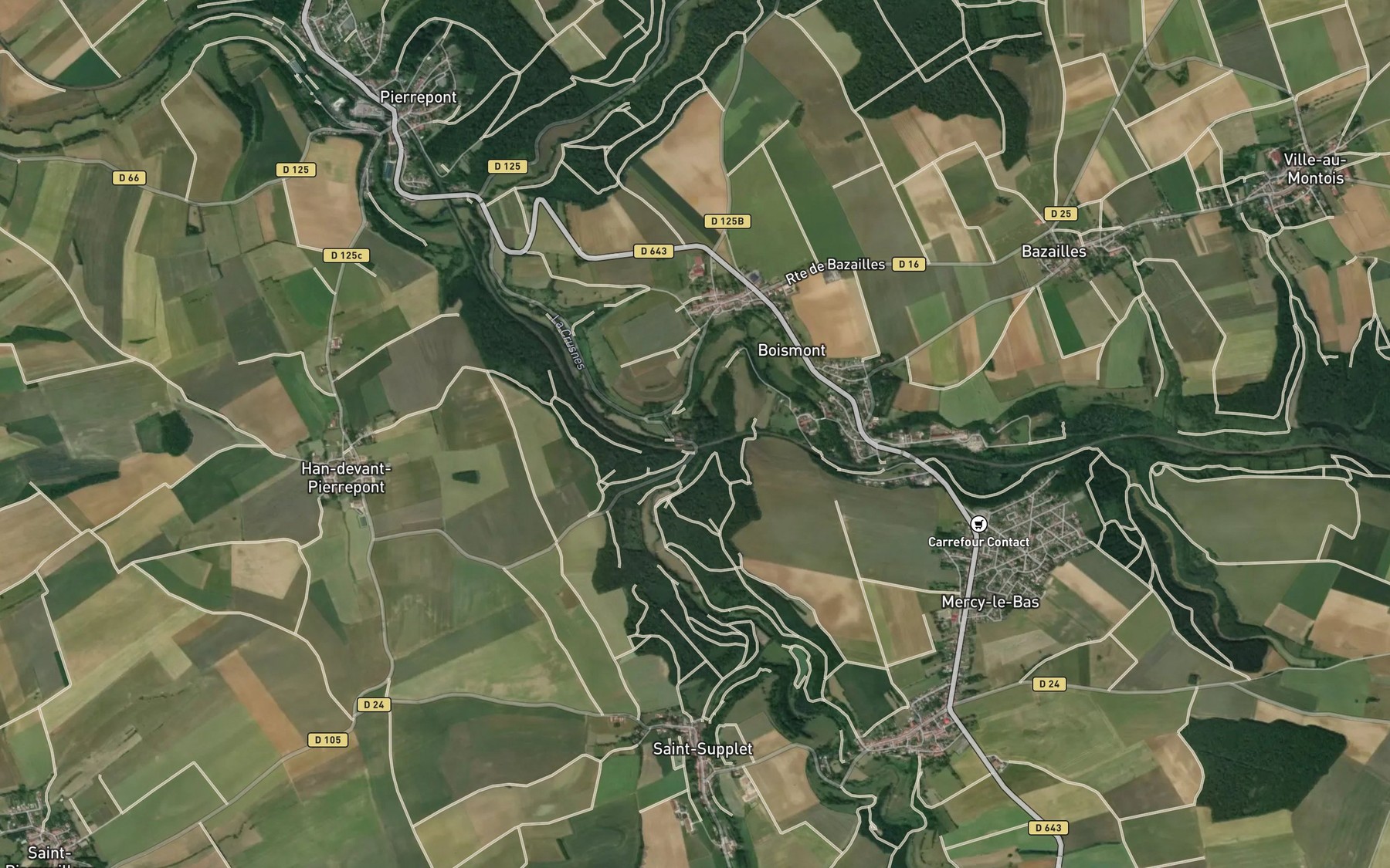 Satellite map of the Piennes