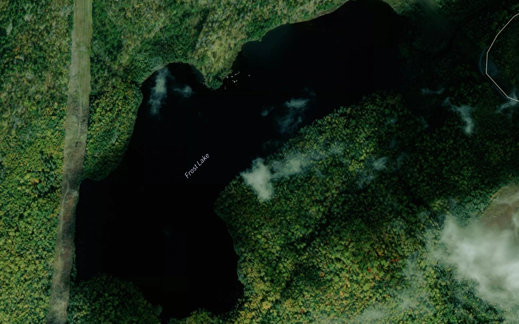 Satellite map of the Frost Lake