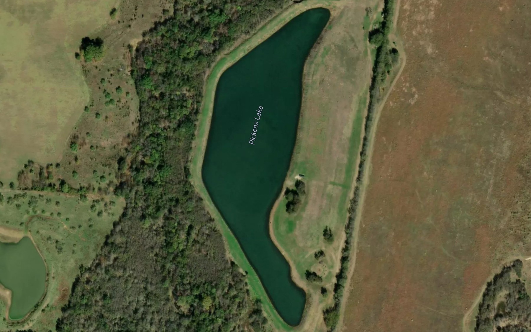 Satellite map of the Pickens Lake