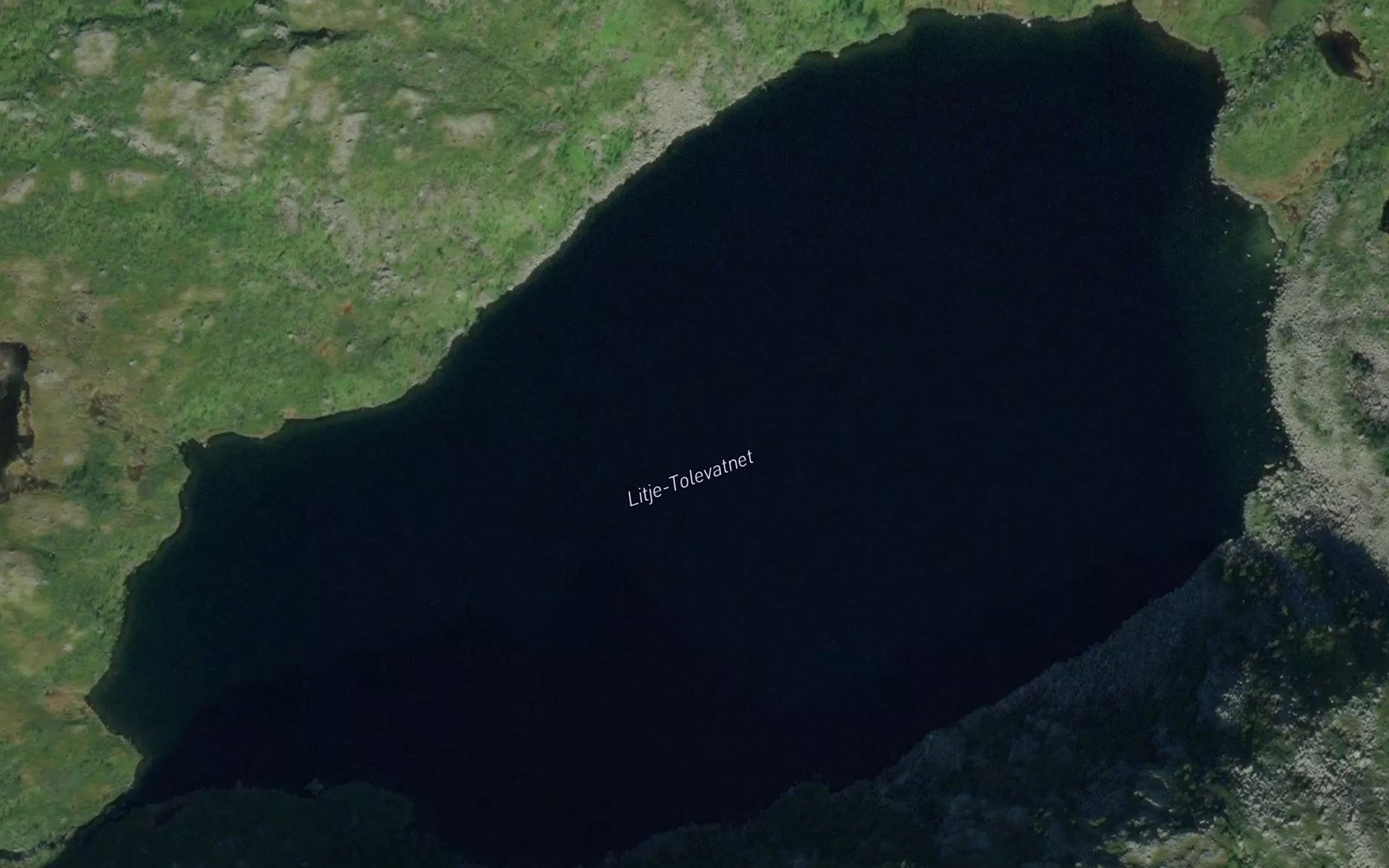 Satellite map of the Tolevatnet,yt
