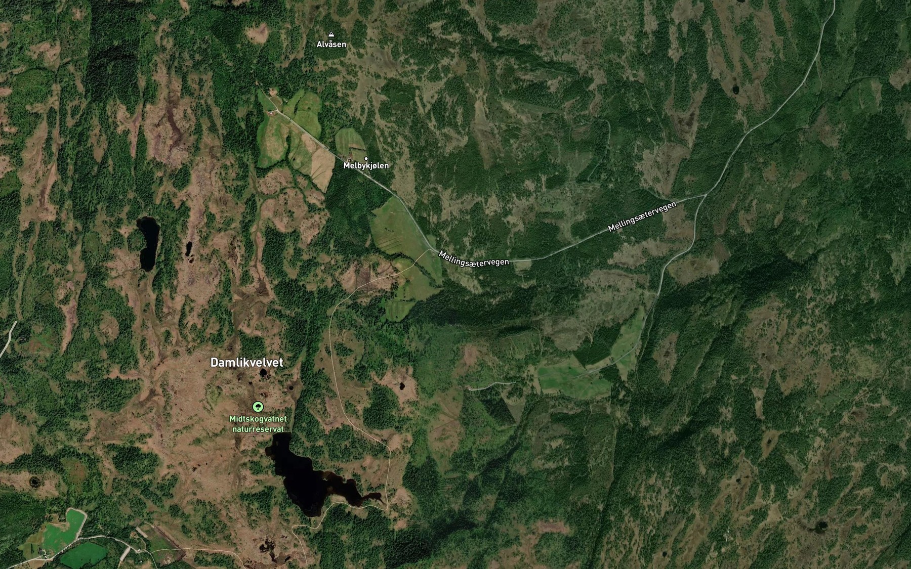 Satellite map of the Langslaettbekken