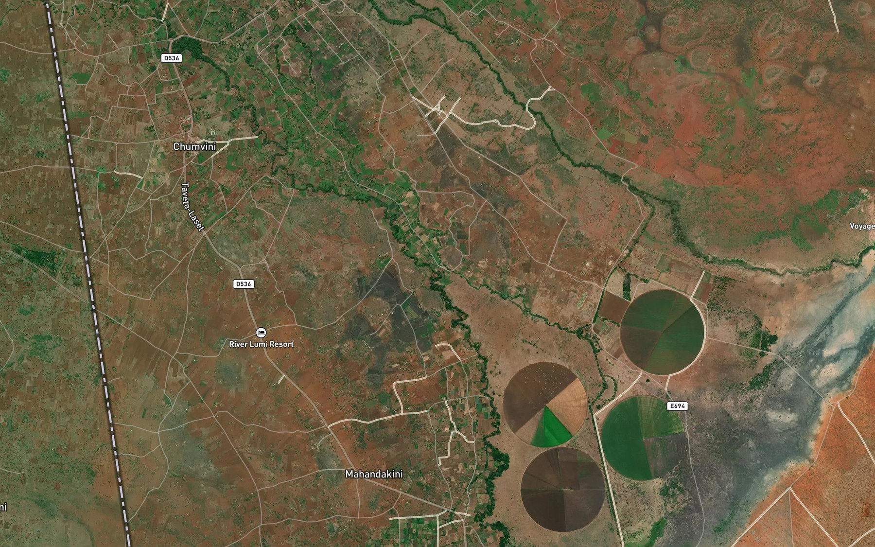 Satellite map of the Lumwe
