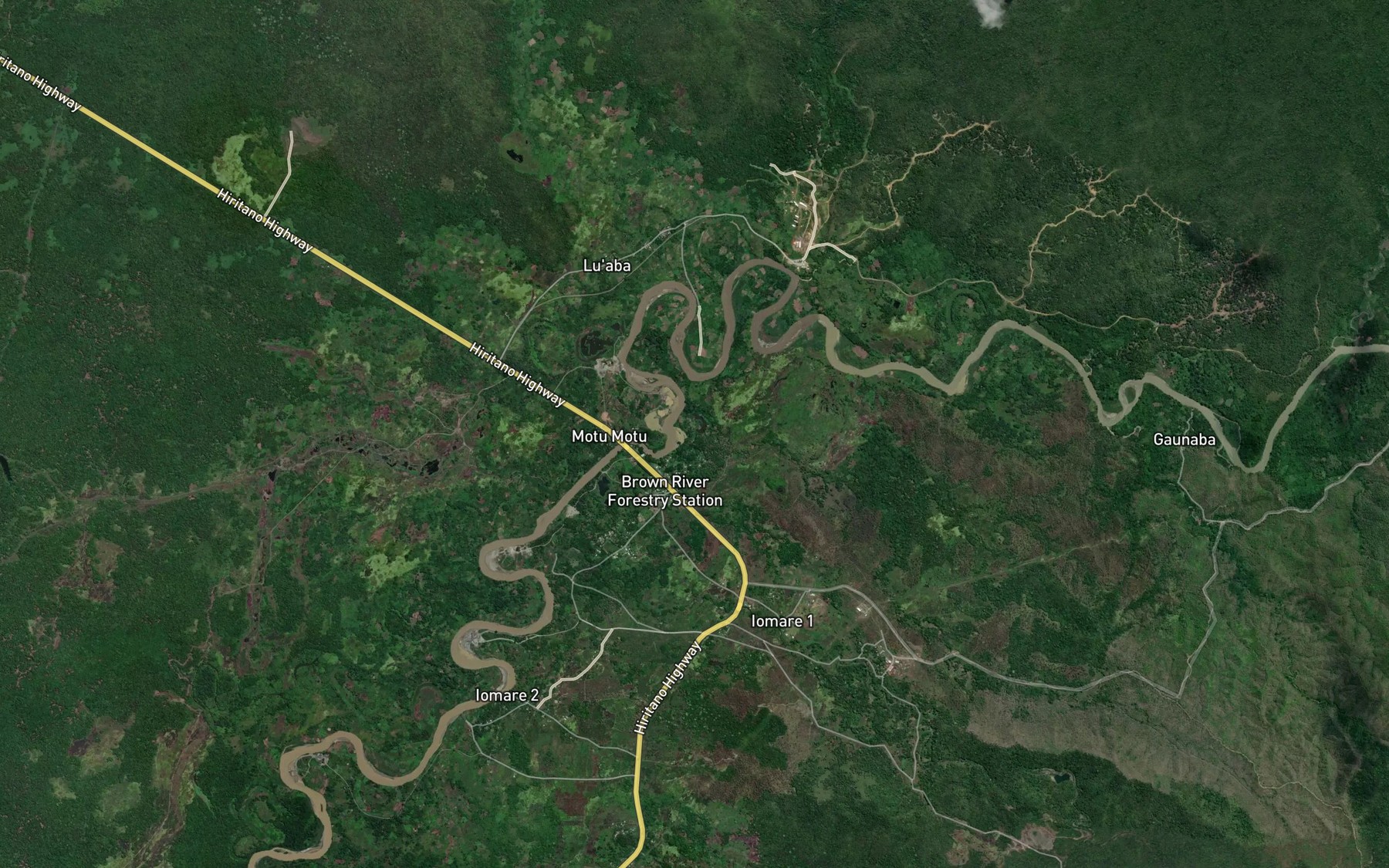 Satellite map of the Hohora Creek