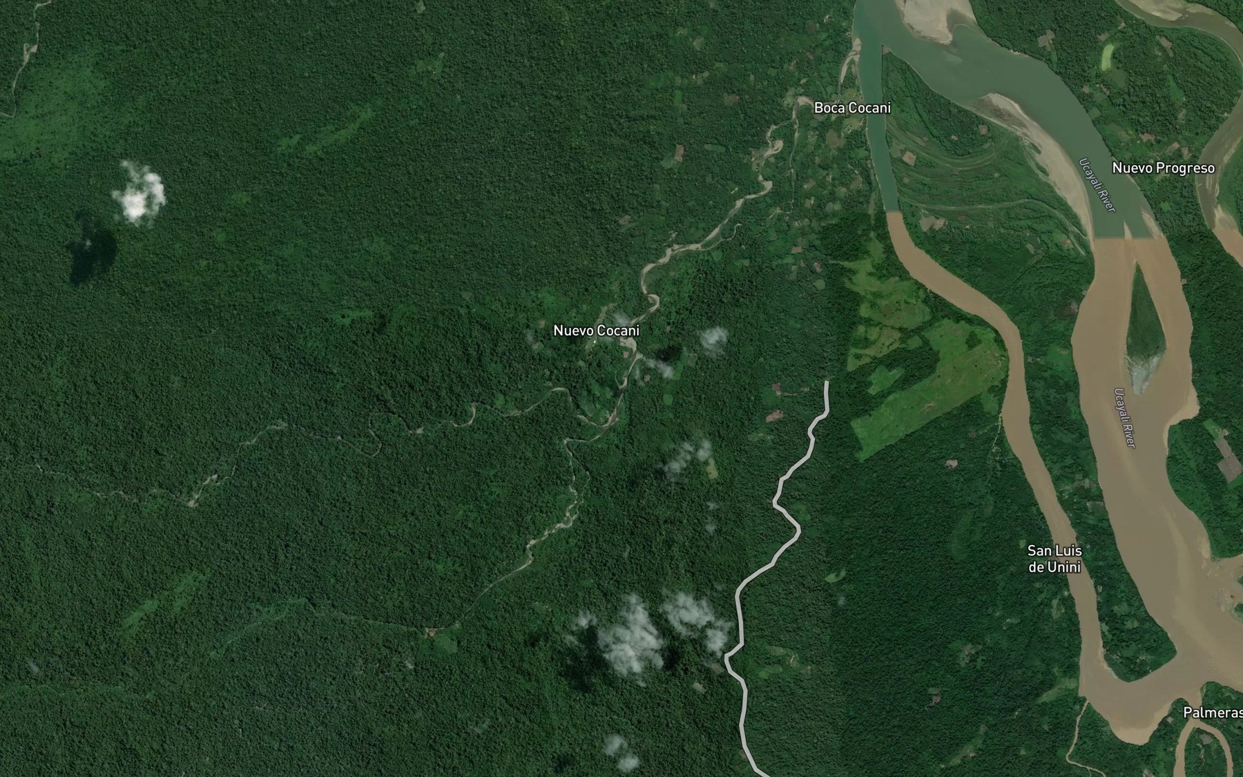 Satellite map of the Quebrada Cocani