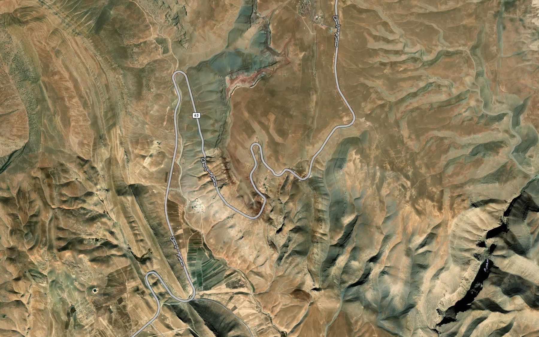 Satellite map of the Cheshmeh-ye Reshteh