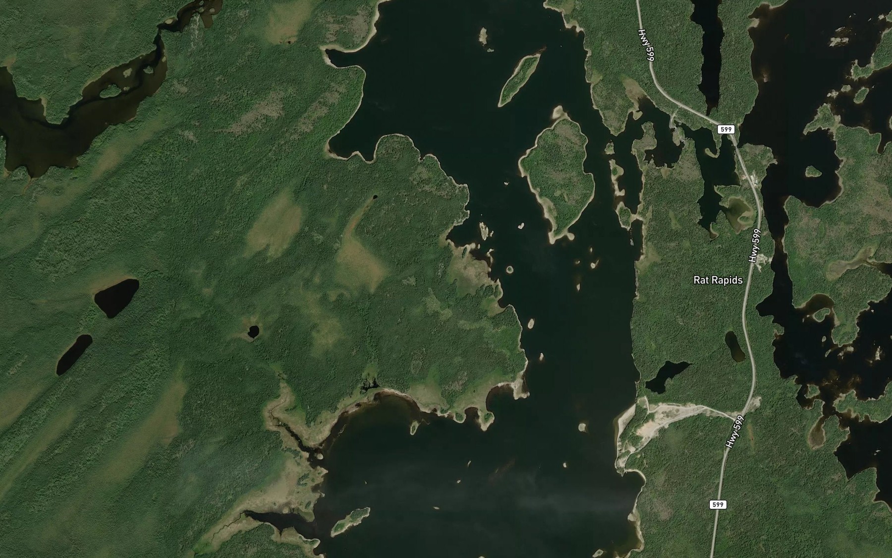 Satellite map of the Doghole Bay