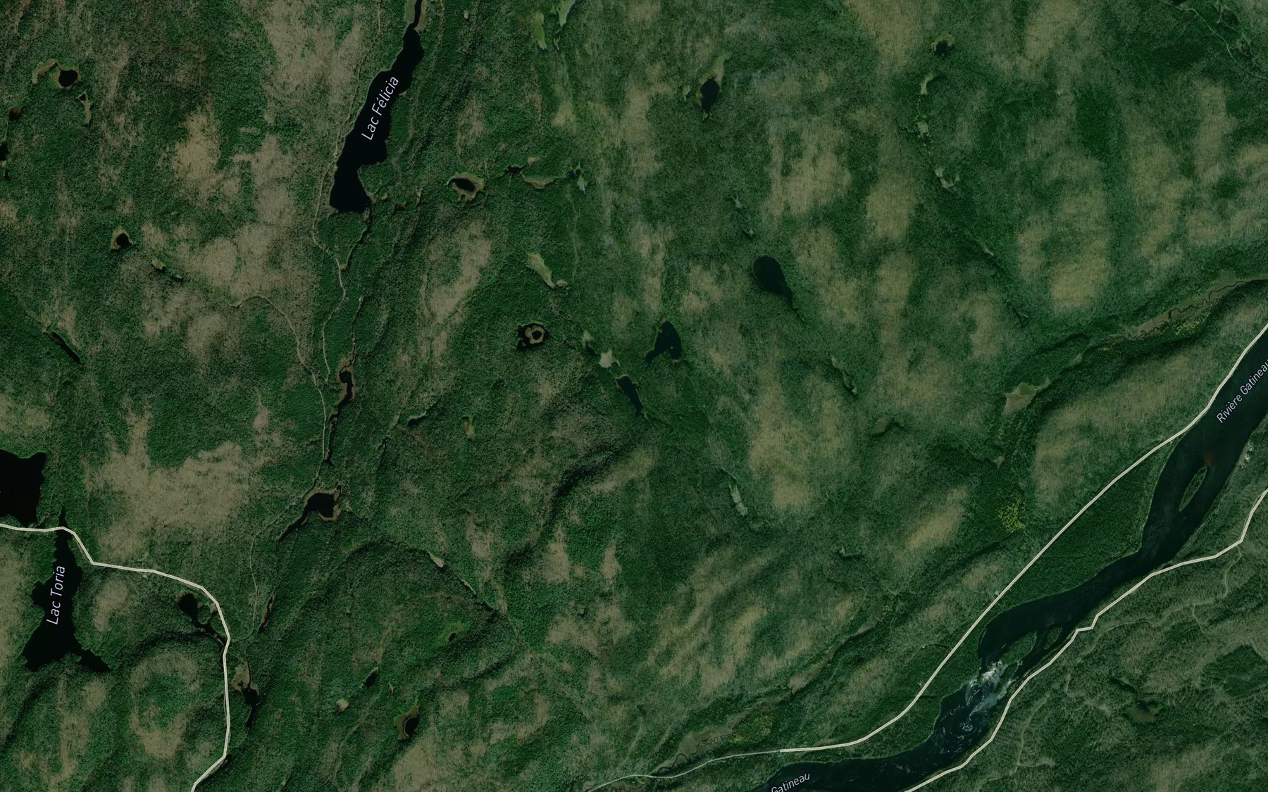 Satellite map of the Lac Ogre