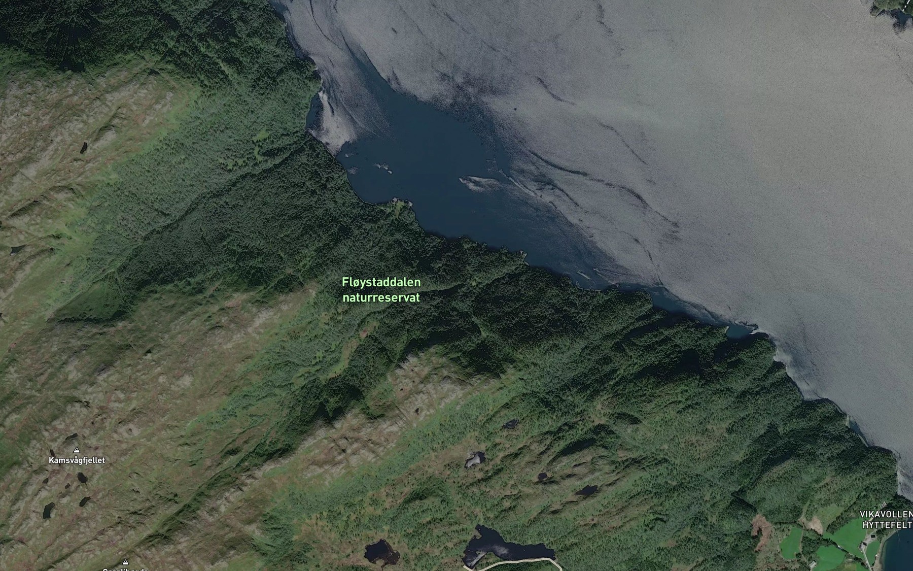 Satellite map of the Biraelva