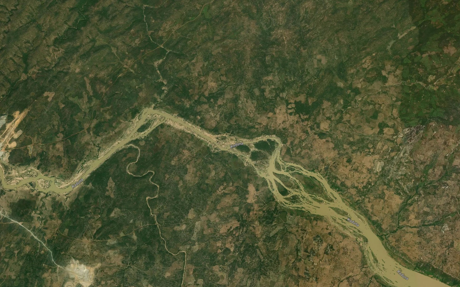 Satellite map of the River Laka