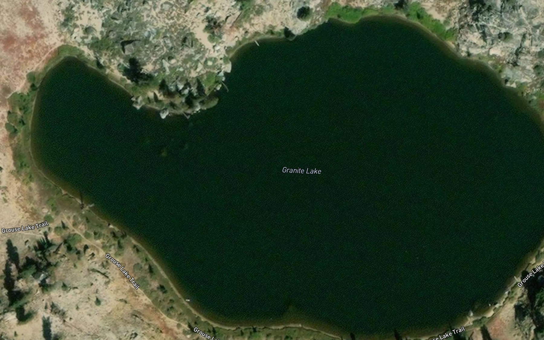 Satellite map of the Granite Lake