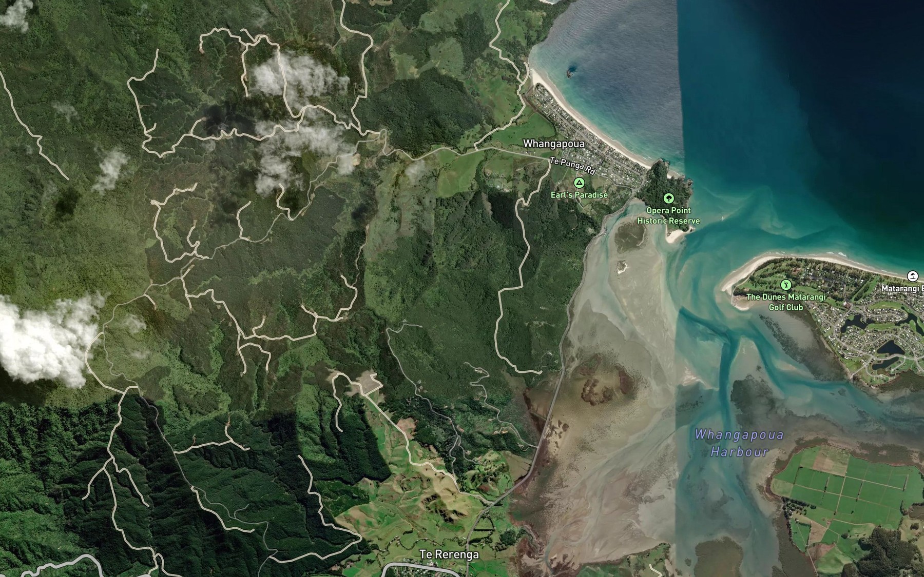 Satellite map of the Kaipapaka Stream