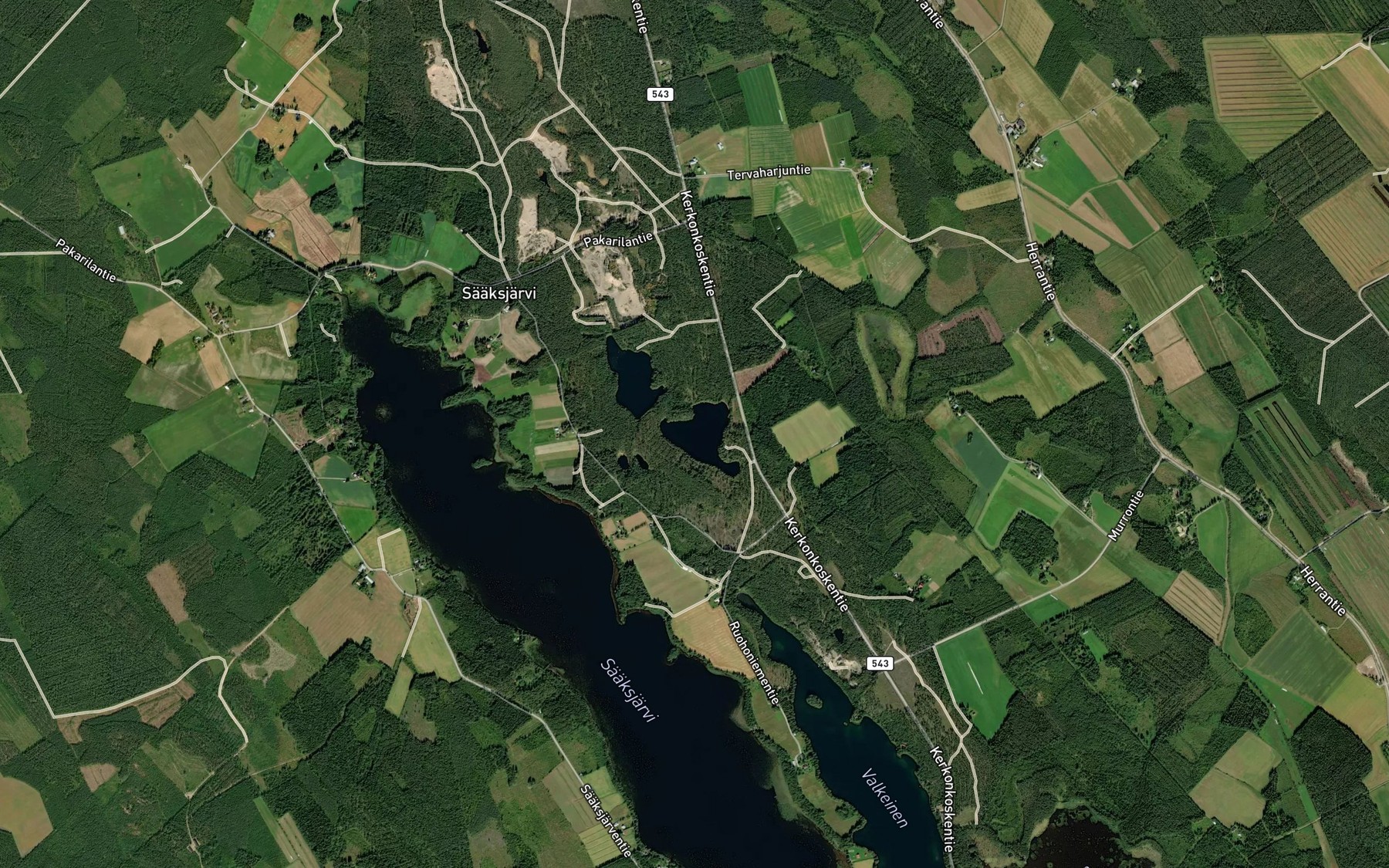 Satellite map of the Karhulampi