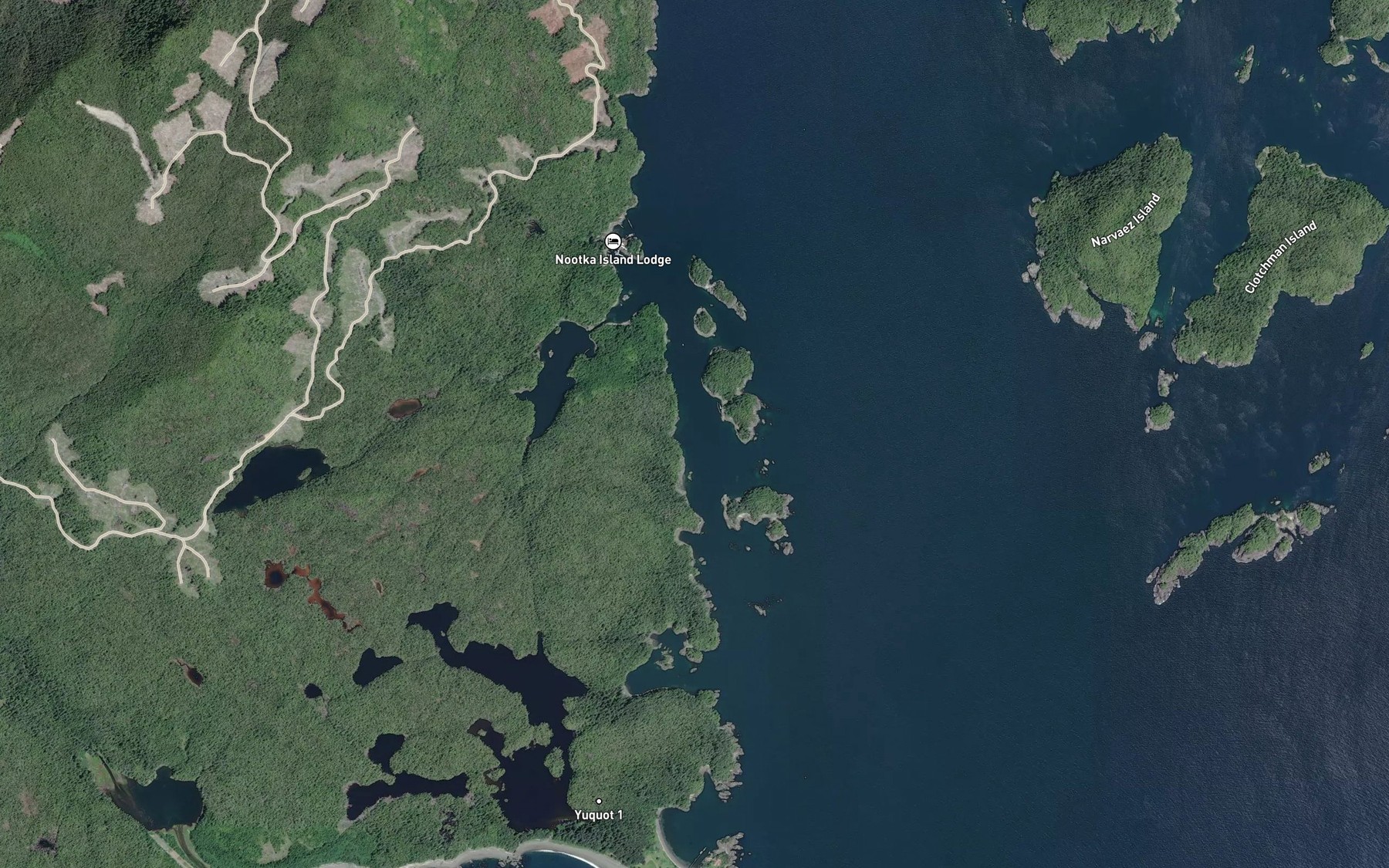 Satellite map of the McKay Passage