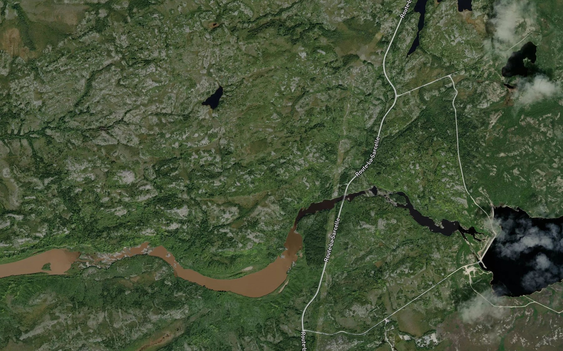 Satellite map of the Ruisseau Kanikapichun