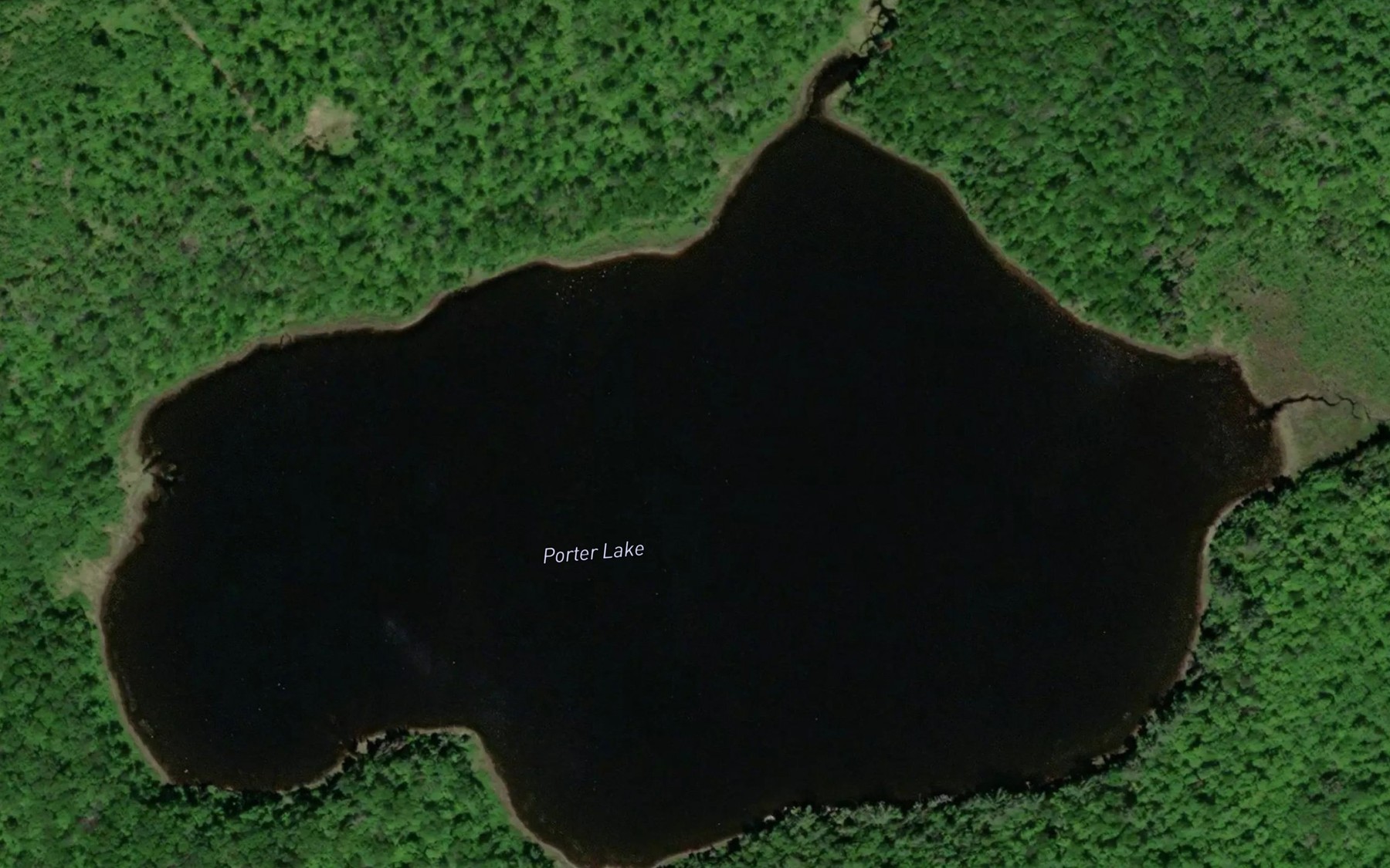 Satellite map of the Porter Lake