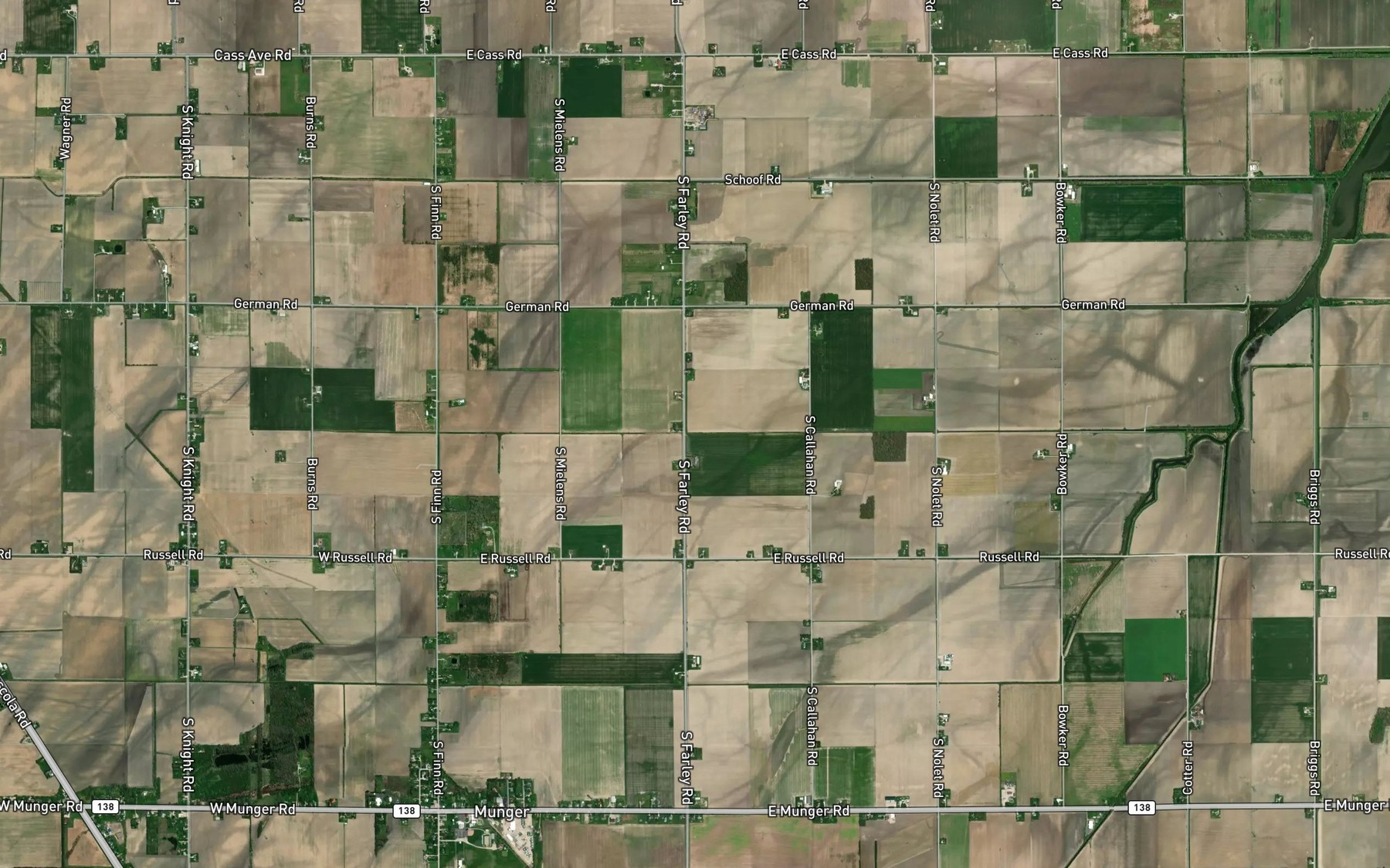 Satellite map of the Nearing Drain