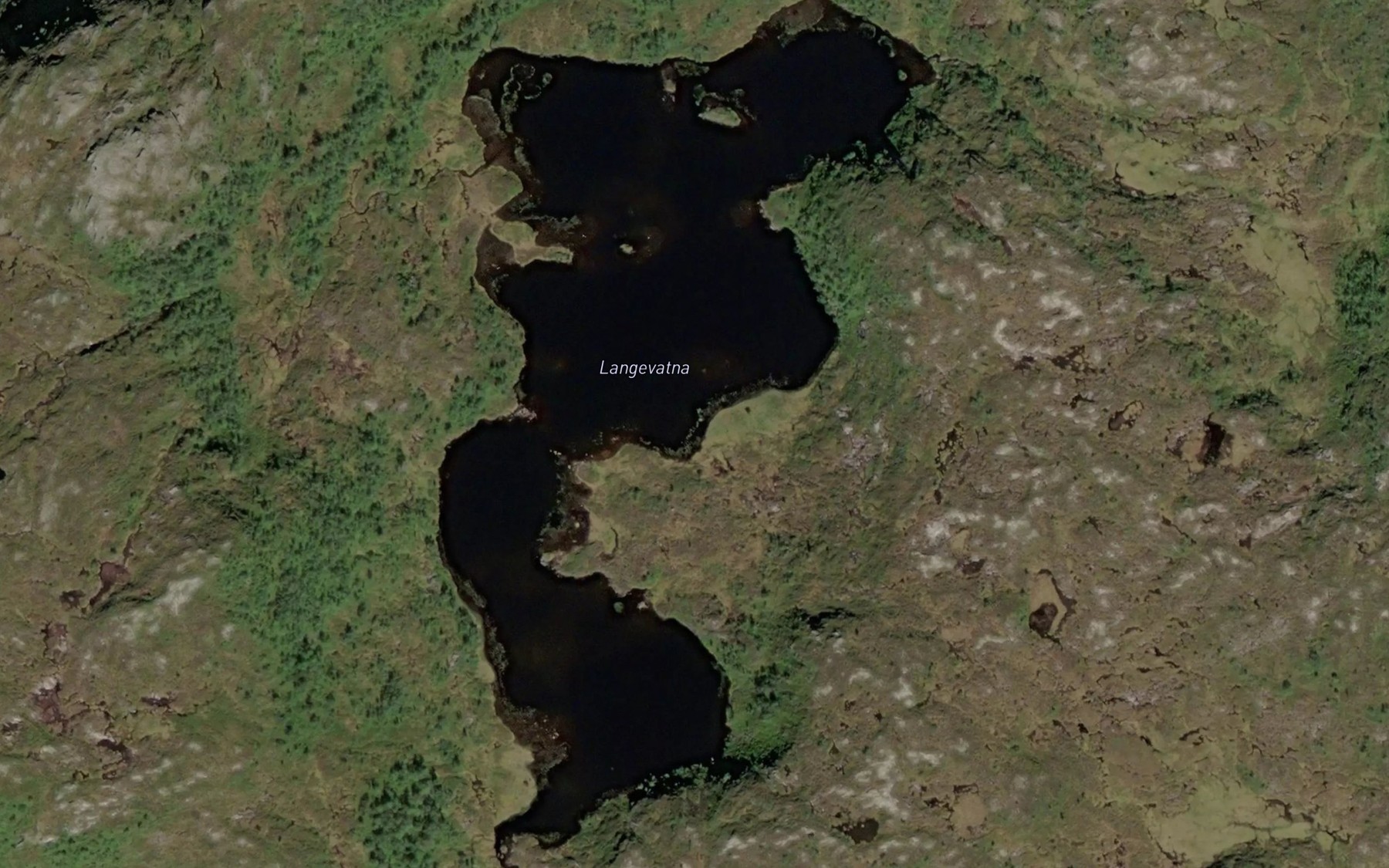 Satellite map of the Langevatn