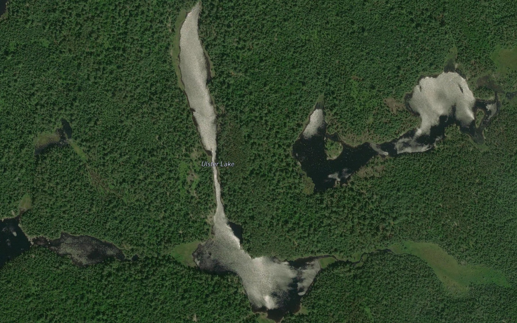 Satellite map of the Ulster Lake
