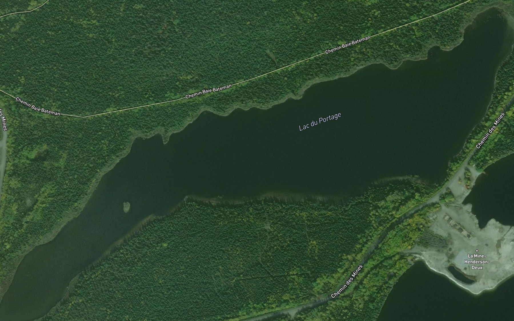Satellite map of the Lac du Portage