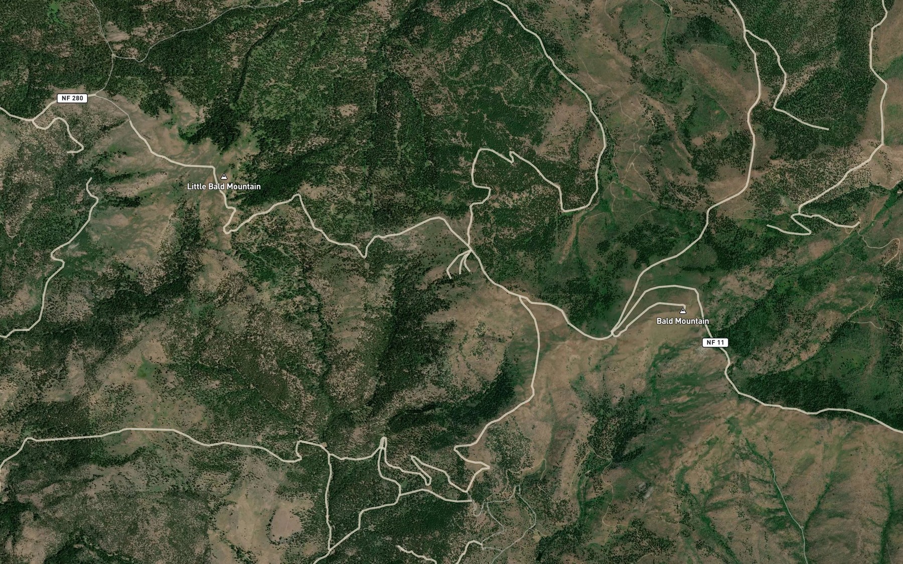 Satellite map of the Frog Spring