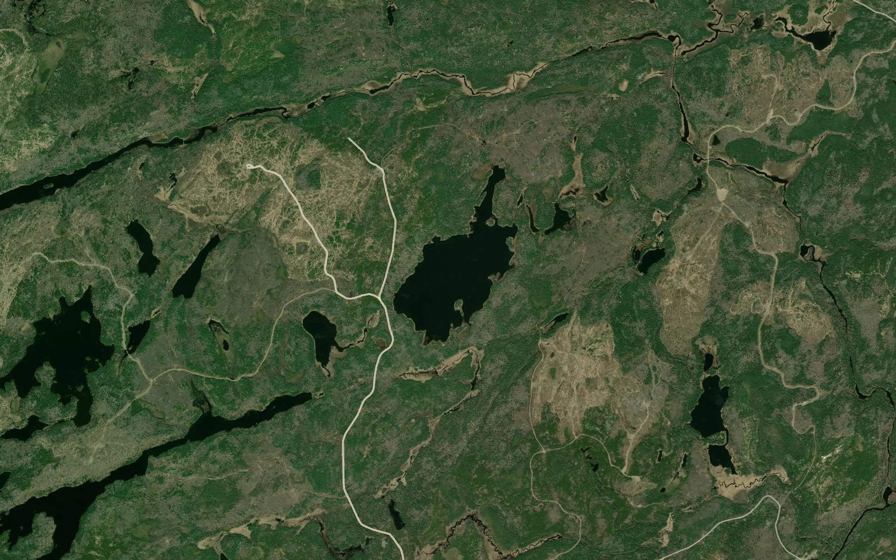 Satellite map of the Spirit Lake