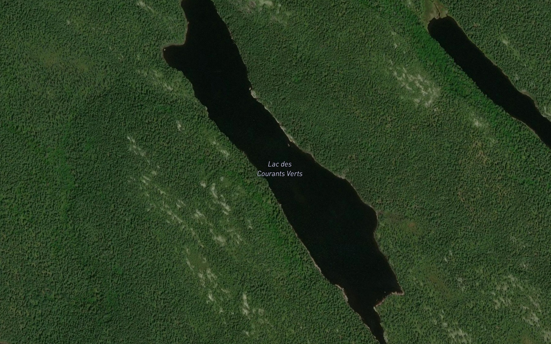 Satellite map of the Lac des Courants Verts