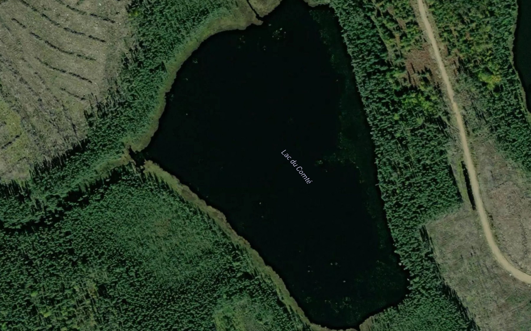 Satellite map of the Lac du Comte