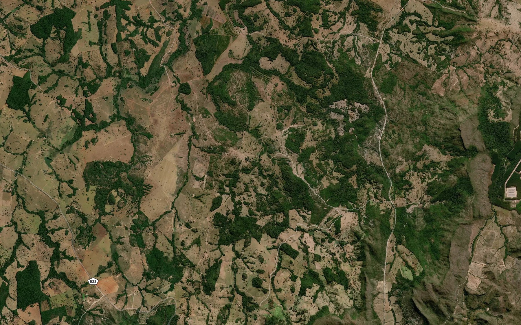 Satellite map of the Corrego da Serra