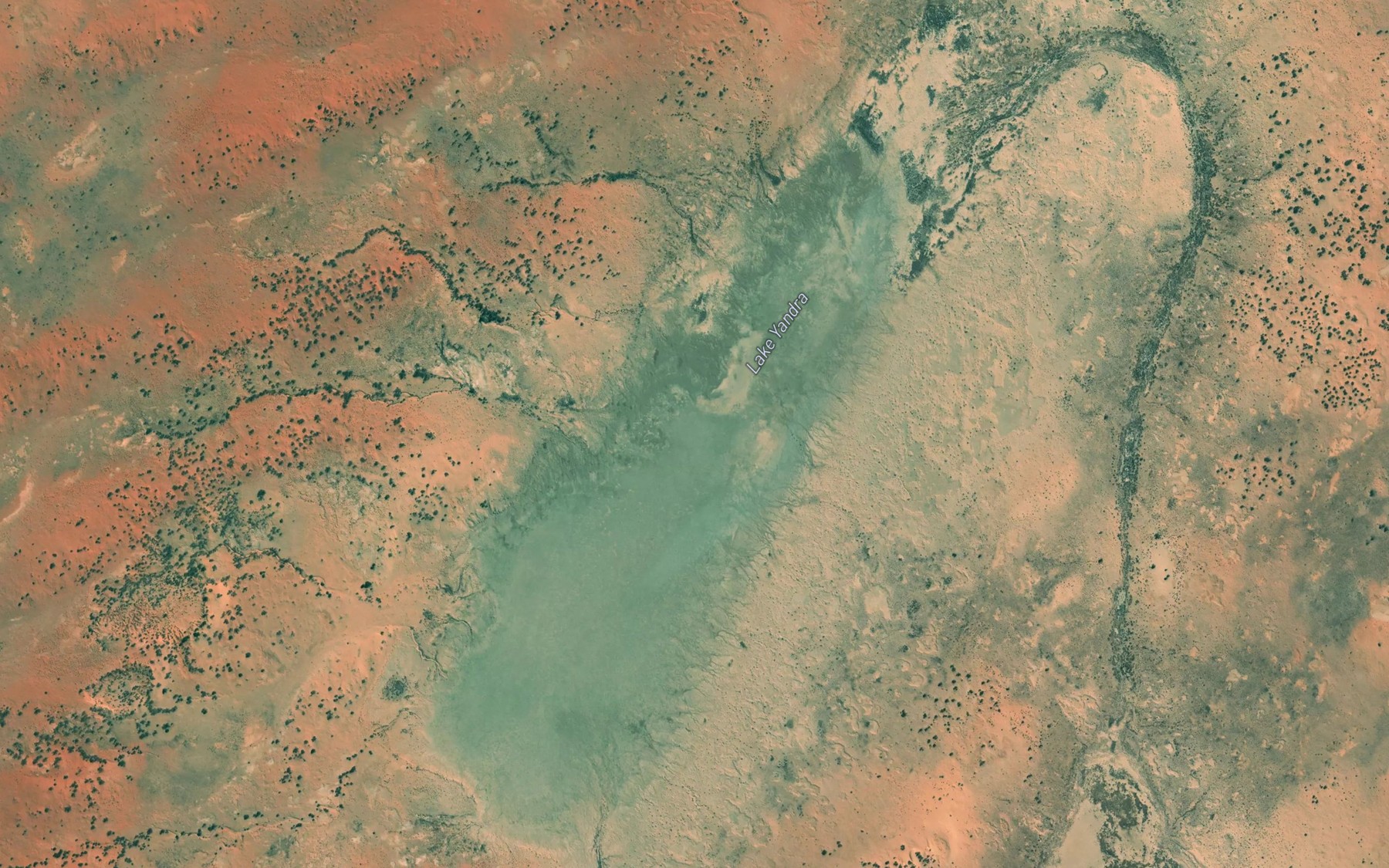 Satellite map of the Lake Yandra