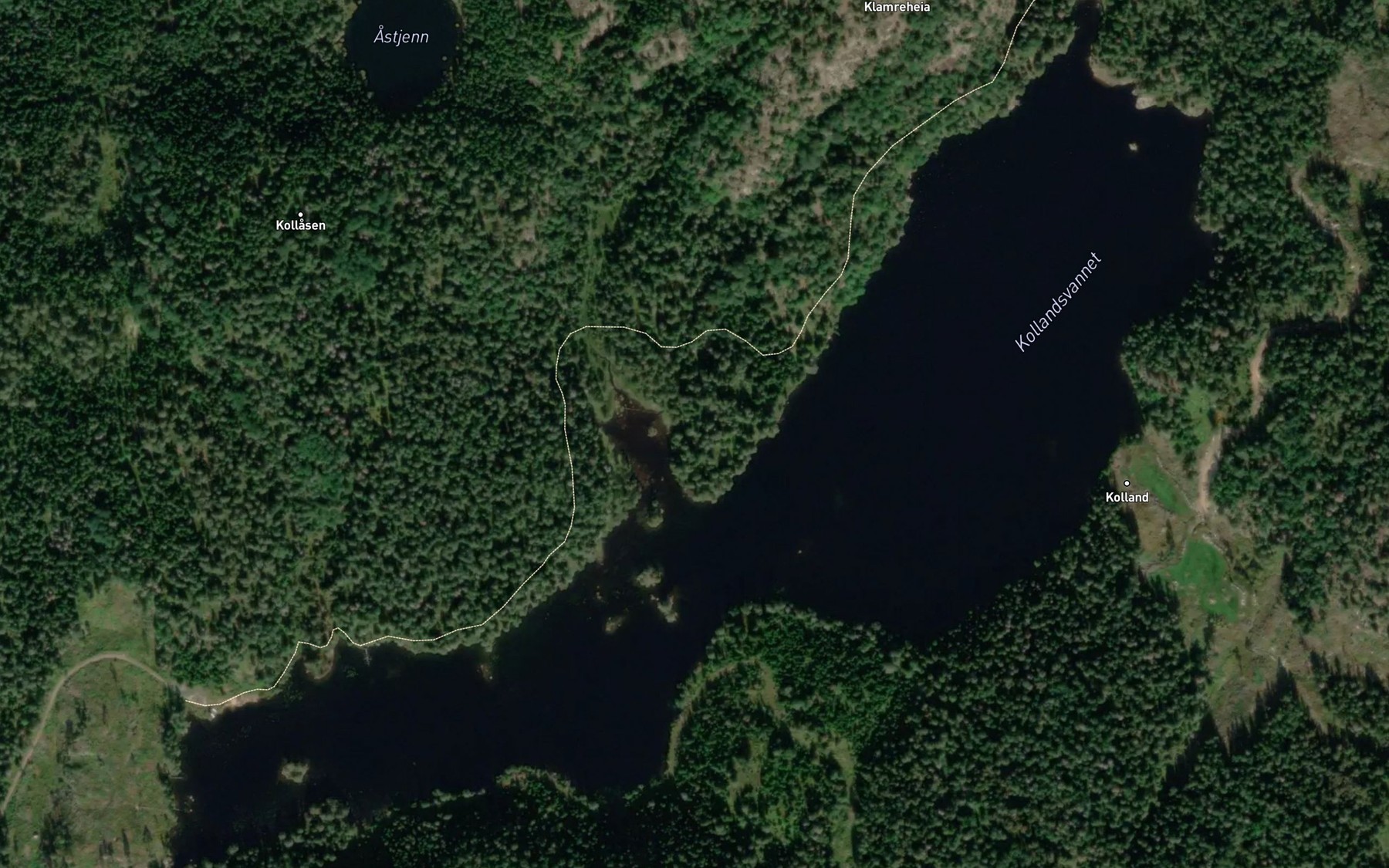 Satellite map of the Kollandsvatn