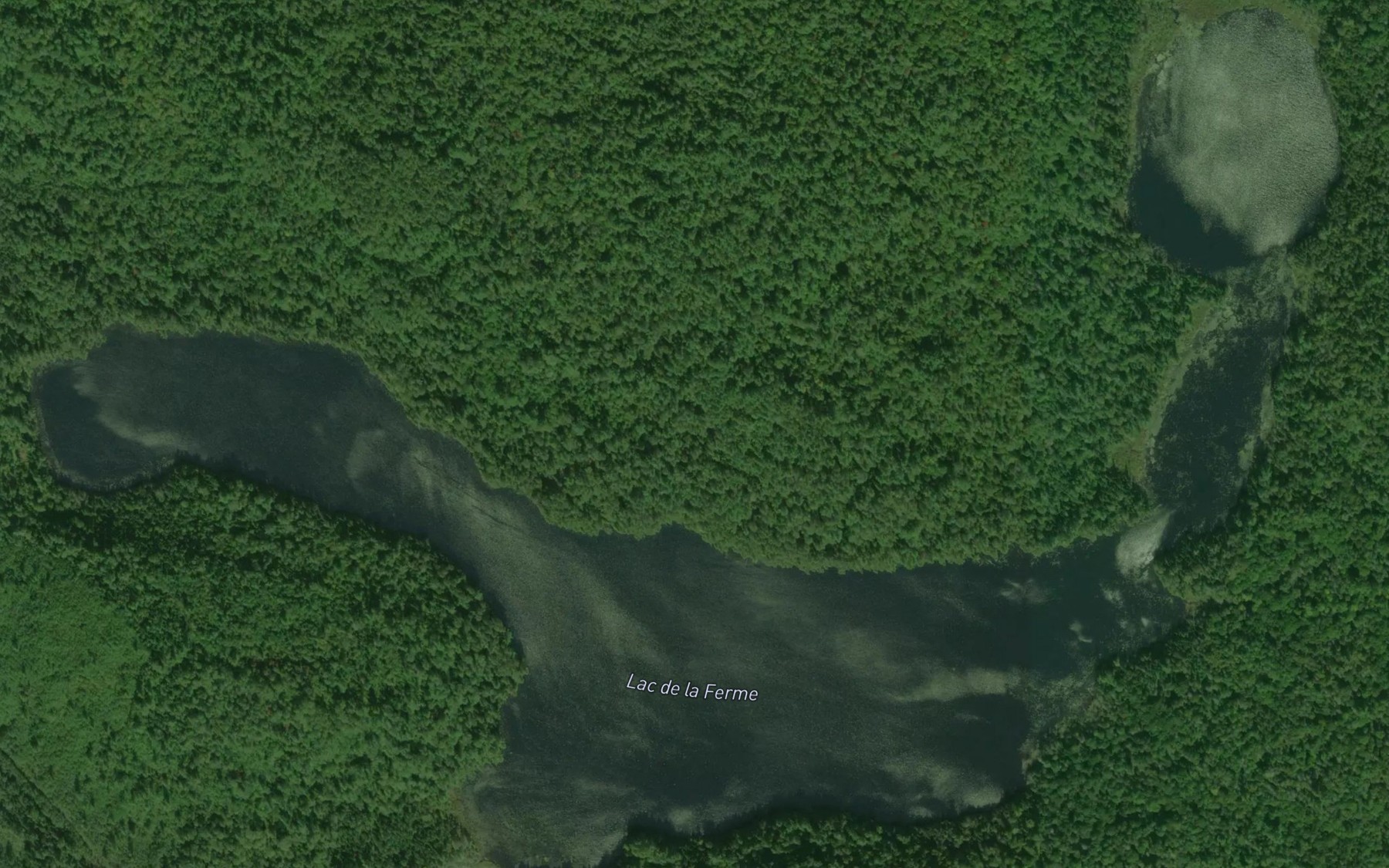 Satellite map of the Lac de la Ferme