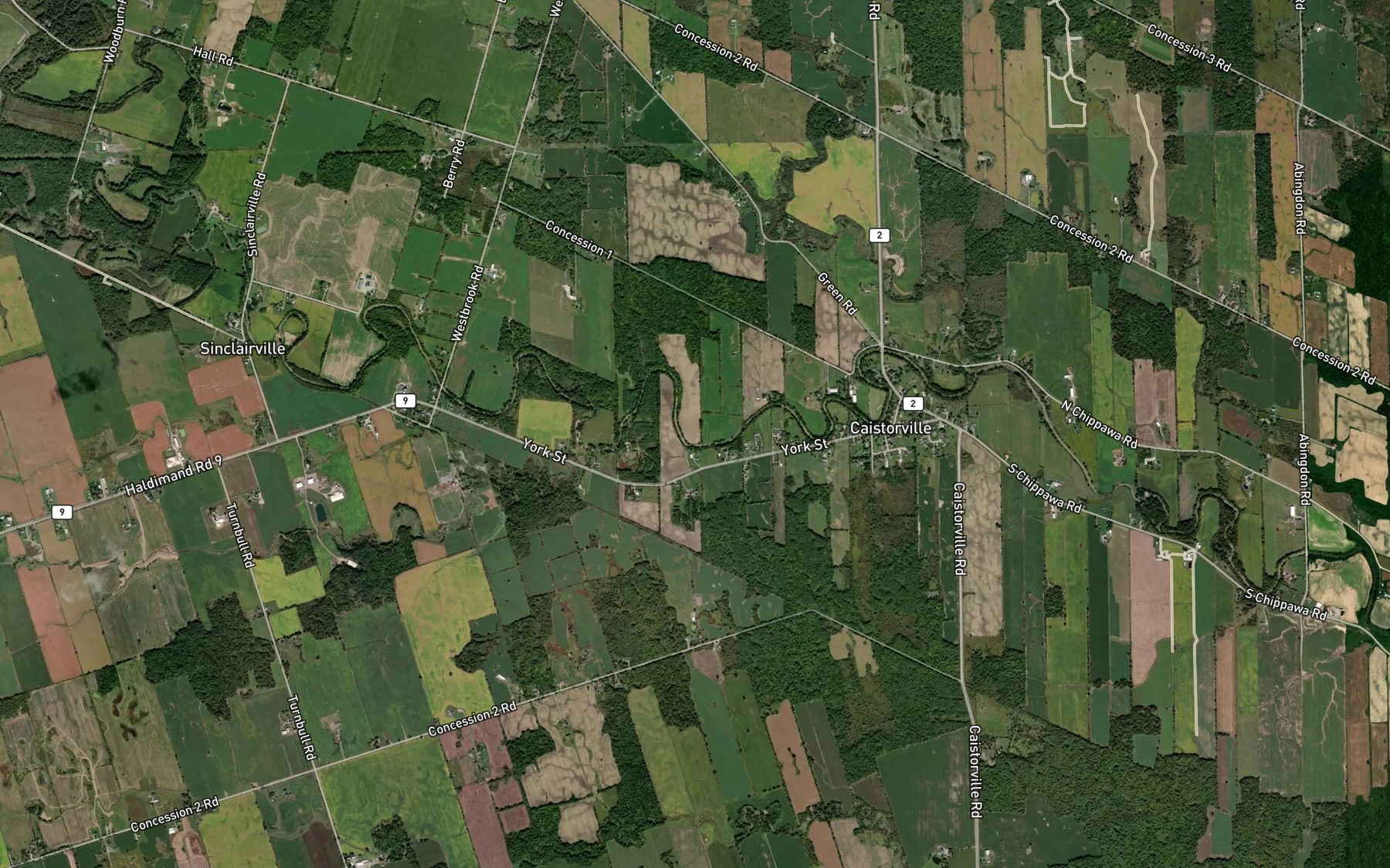 Satellite map of the Elsie Creek