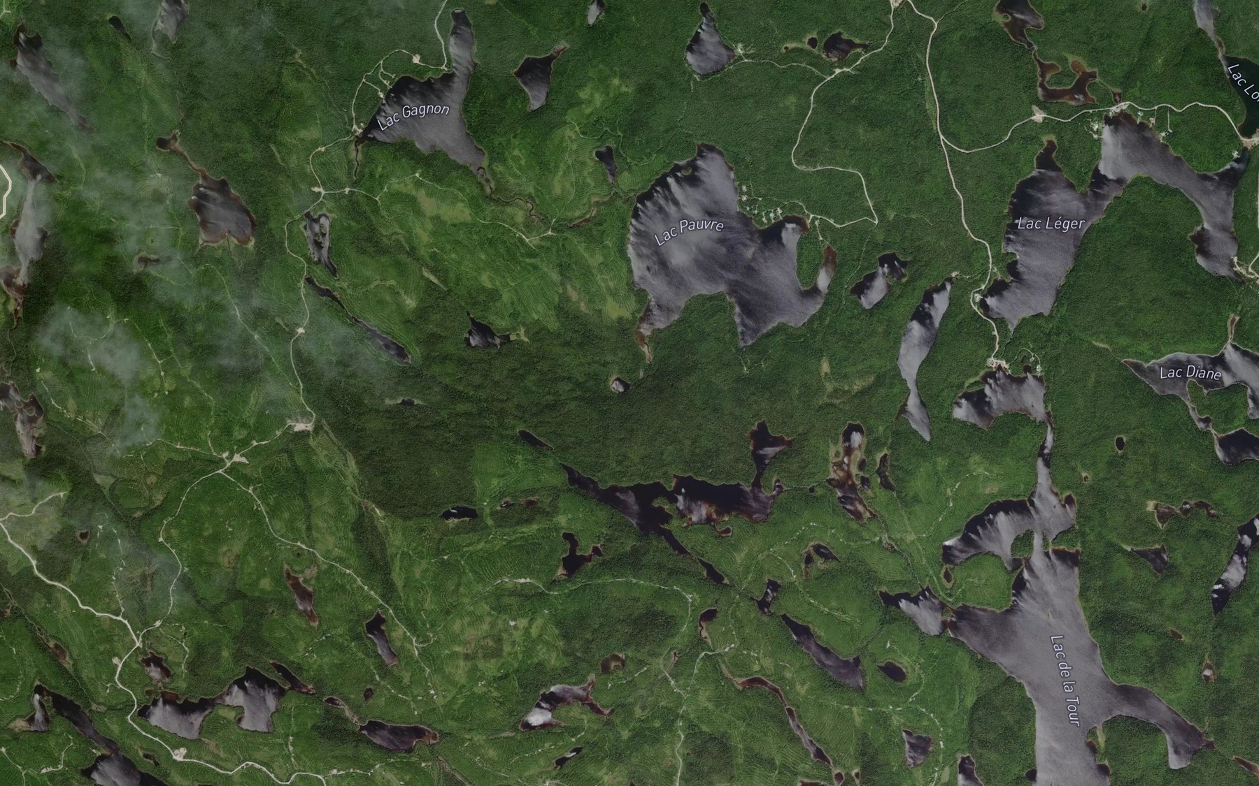 Satellite map of the Lac Rescape
