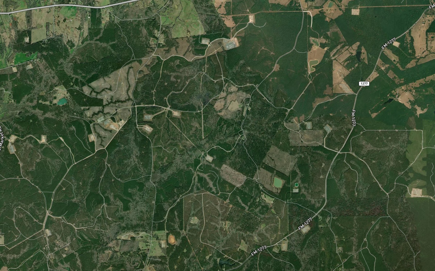 Satellite map of the Garret Branch