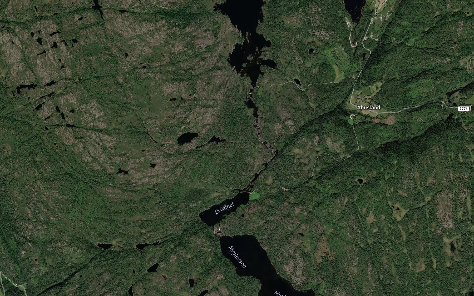 Satellite map of the Supptjonnbekken