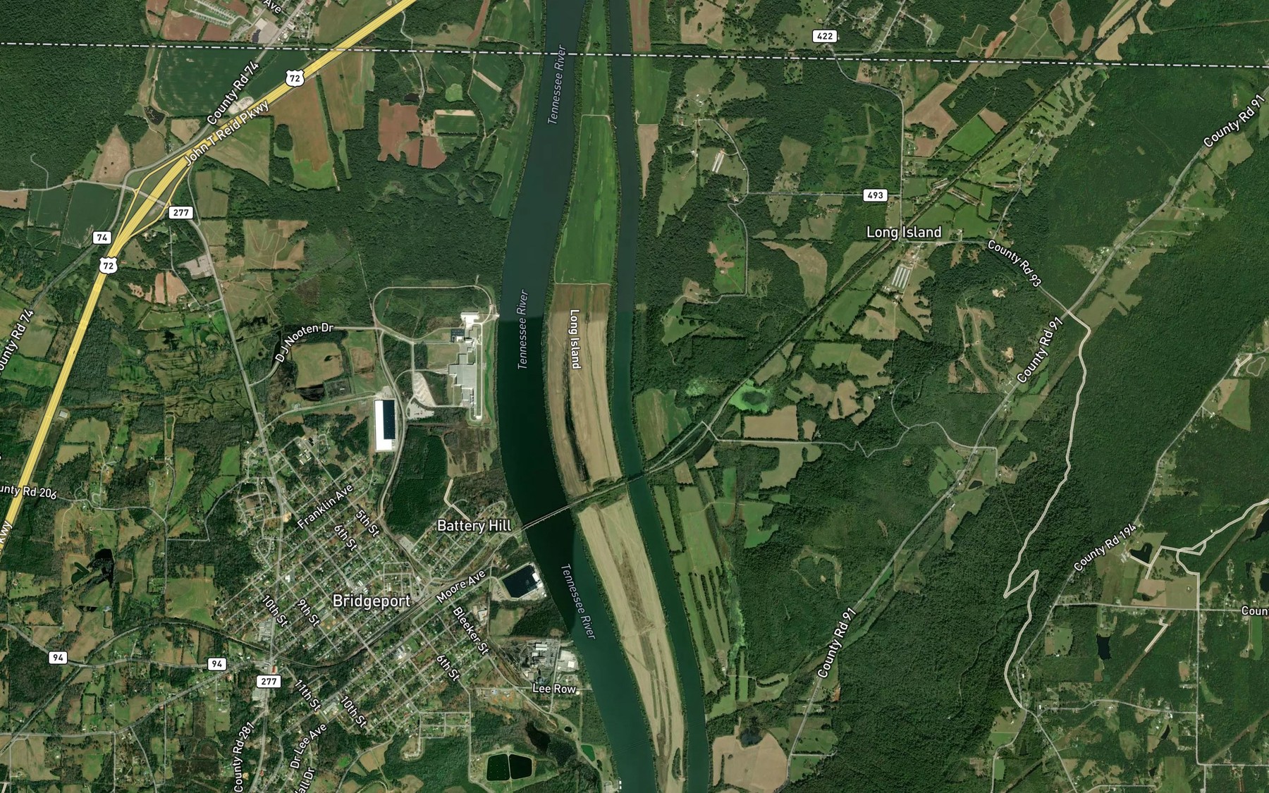 Satellite map of the Big Culvert Creek
