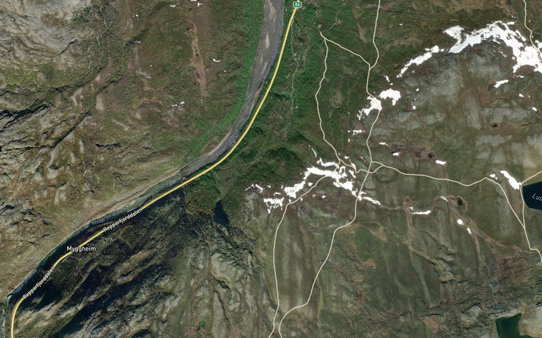 Satellite map of the Trollelva