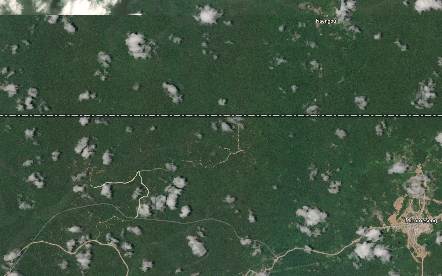 Satellite map of the Oveng