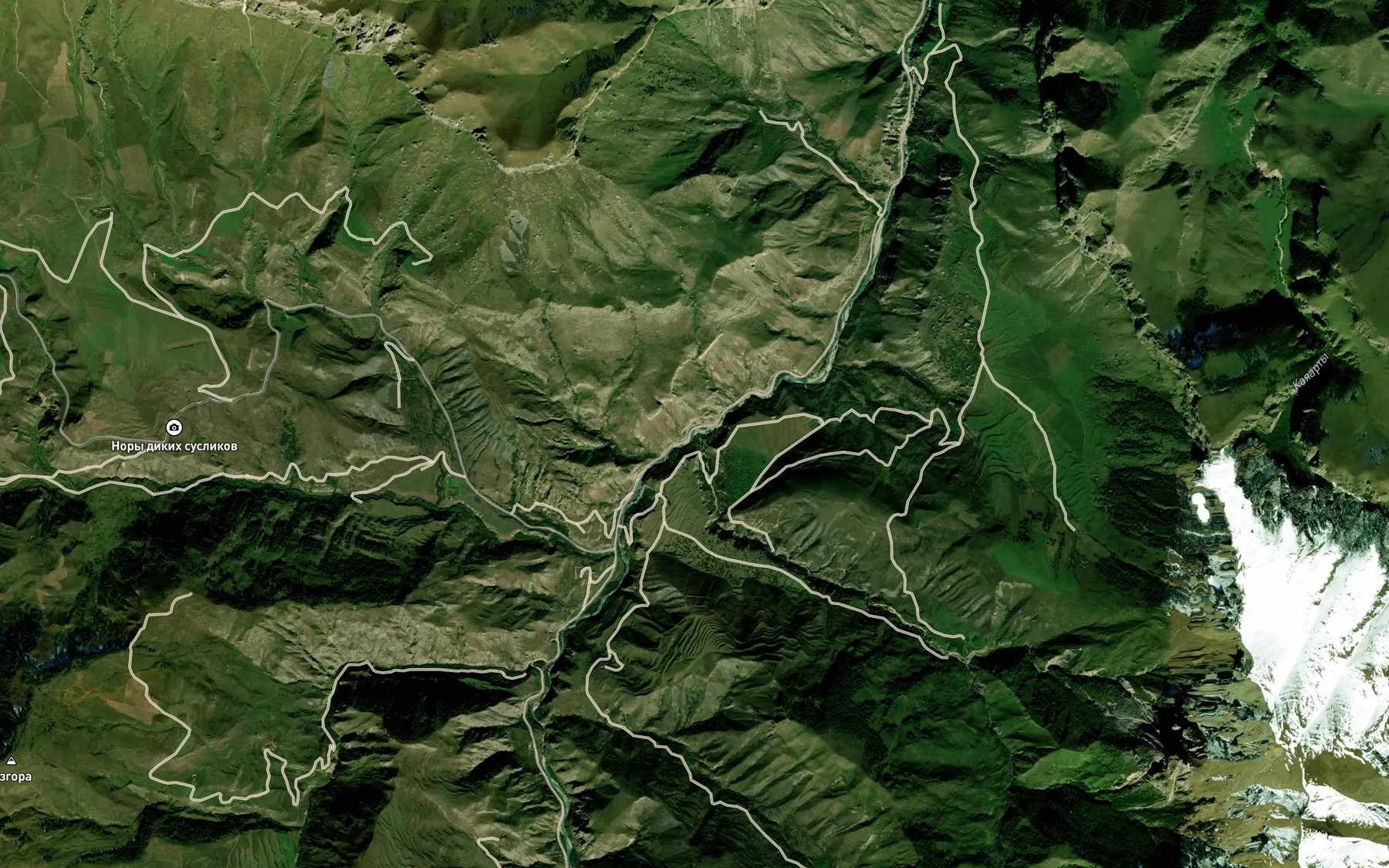 Satellite map of the Dzhorasu