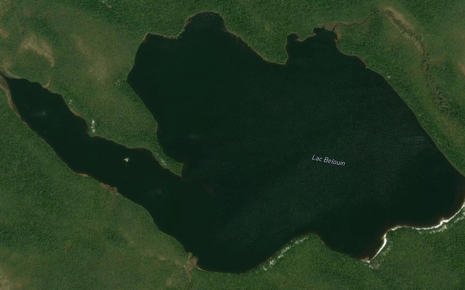 Satellite map of the Lac Belouin