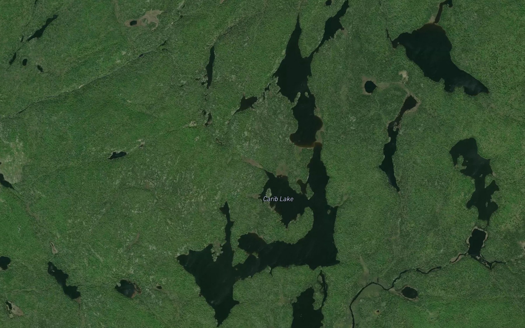 Satellite map of the Carib Lake