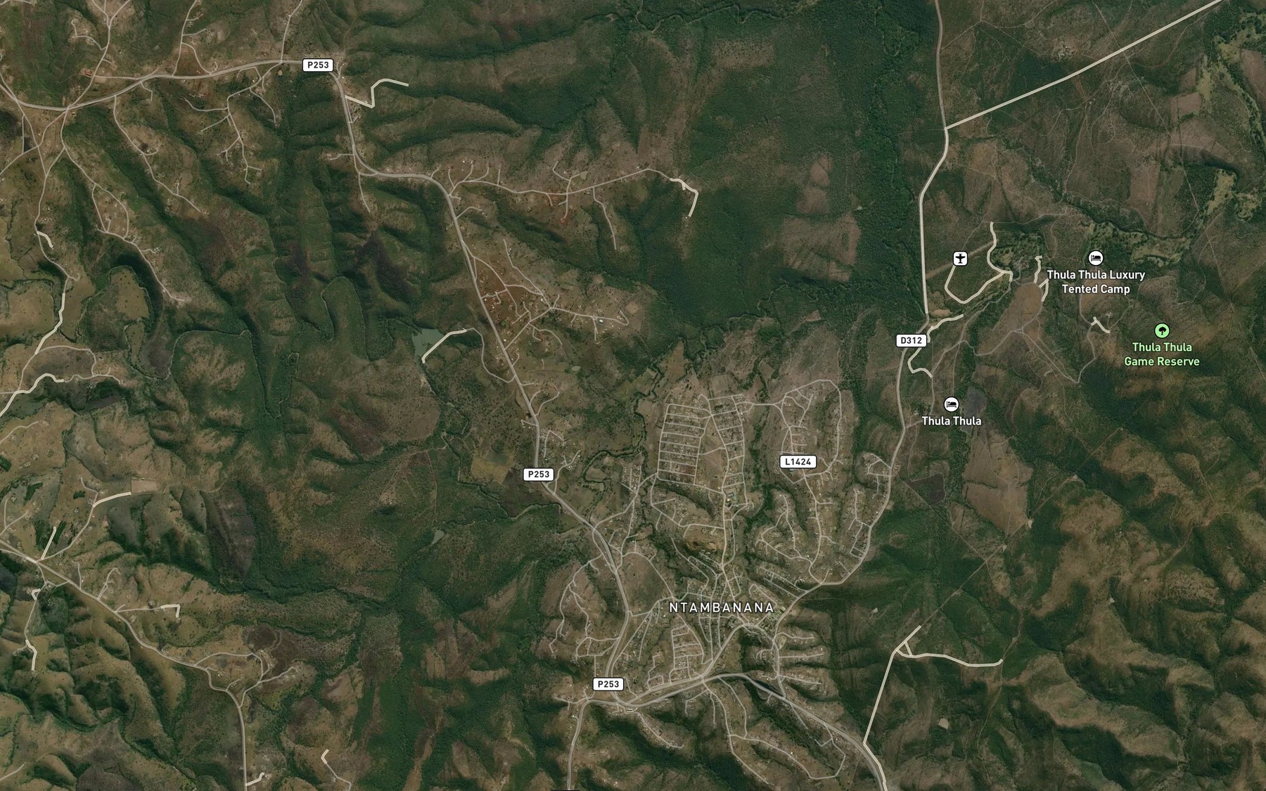 Satellite map of the Nselenyana