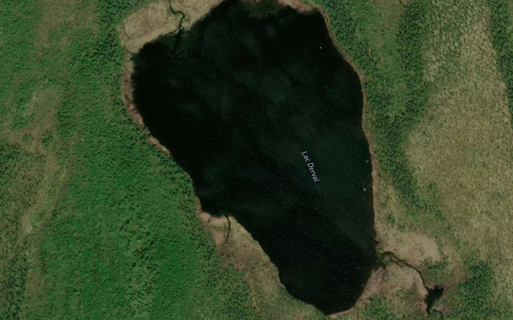 Satellite map of the Lac Derval