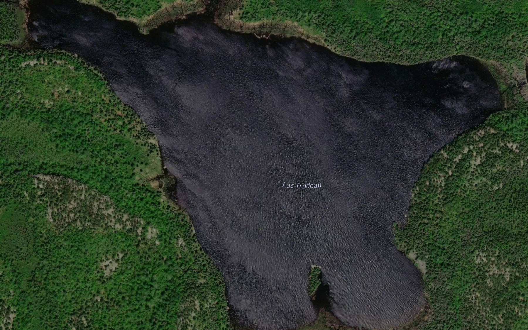Satellite map of the Lac Trudeau