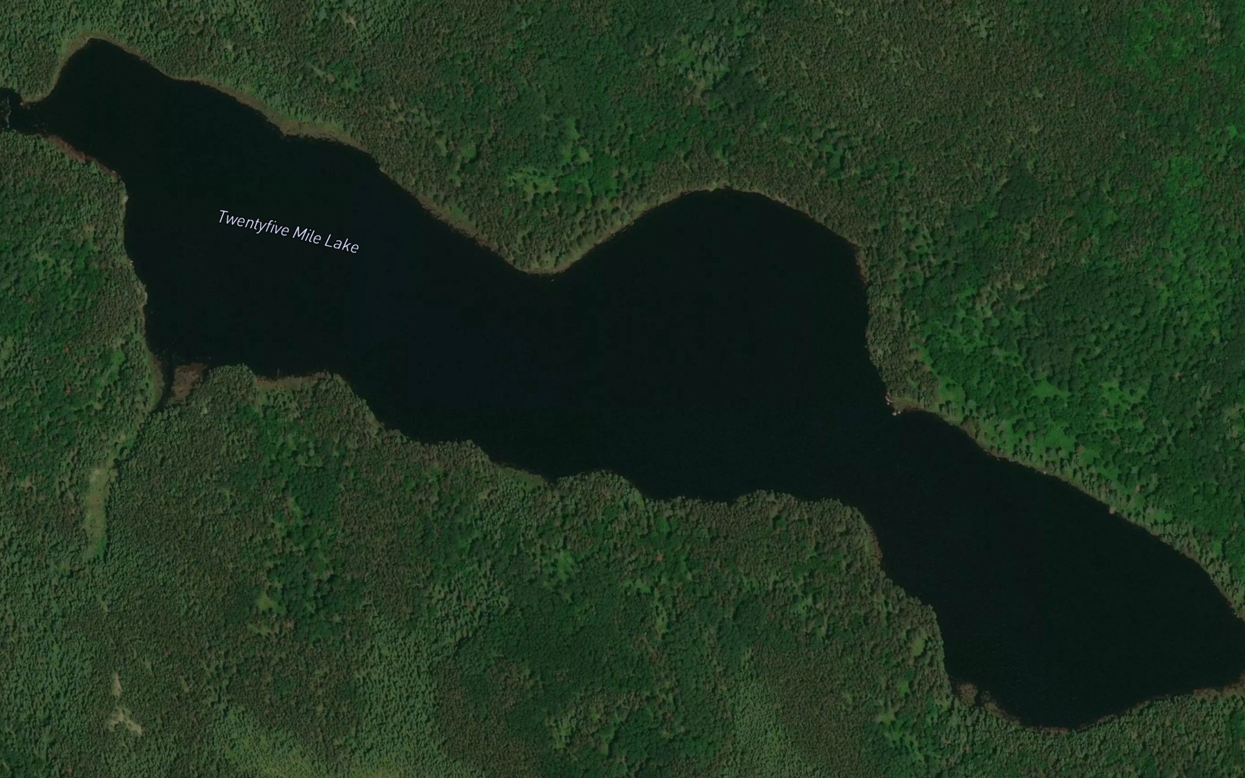 Satellite map of the Twentyfive Mile Lake