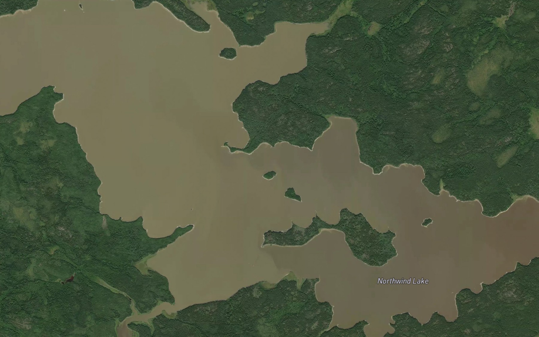 Satellite map of the Northwind Lake