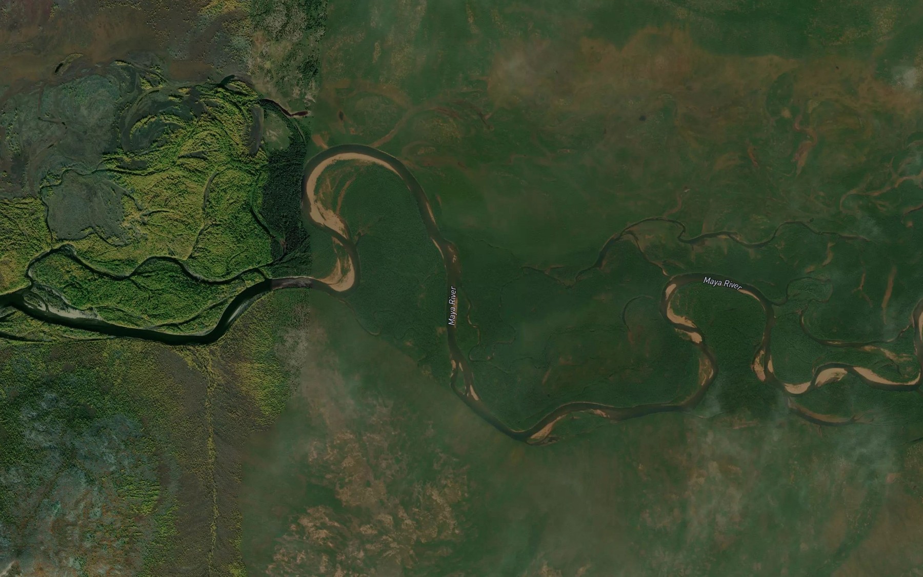 Satellite map of the Eselyakh